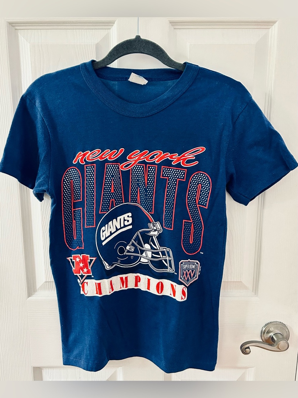 Vintage 1991 New York Giants Super Bowl XXV NFC Champions 90s T-shirt GARAN